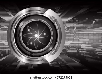 black Light Abstract Technology background for computer graphic website internet business. circuit. vector illustration. infographics. motion move blur.neon.molecule atom electron neutron nuclear.