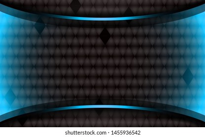 Black and light blue abstract background. Tech geometric line metallic shape with pattern composition. Blank space on for text and background design. Can use for element cover, banner, corporate
