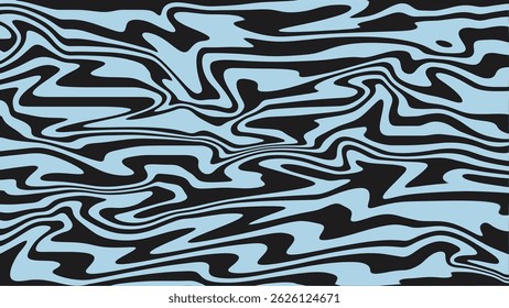 black and light blue abstract background with irregular waves.