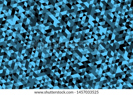 black and light blue triangles pattern. abstract geometric mosaic. beautiful polygonal ornament. simle vector background easy to edit and customize. eps 10