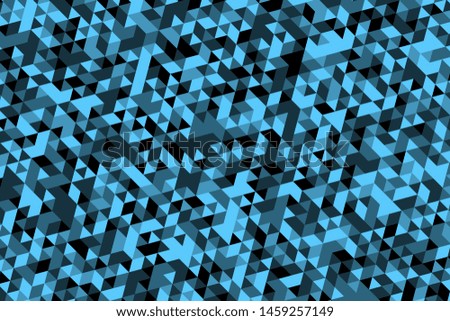 black and light blue triangles pattern. abstract geometric mosaic. beautiful polygonal ornament. simle vector background easy to edit and customize. eps 10