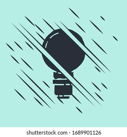 Black Light bulb with concept of idea icon isolated on green background. Energy and idea symbol. Inspiration concept. Glitch style. Vector Illustration