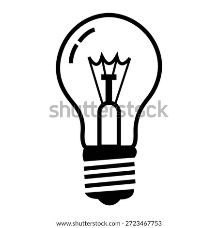 Black light bulb icon on for creative concepts
