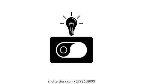 Black light bulb on toggle switch