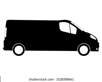 Black Light Delivery Van Drawing