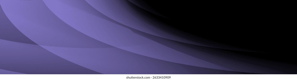 Black and light purple abstract banner with geometric pattern and gradient shades, dynamic curve shapes	