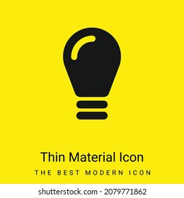 Black Lightbulb minimal bright yellow material icon