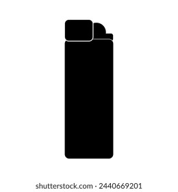 Black lighter against a white background 