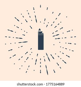 Black Lighter icon isolated on beige background. Abstract circle random dots. Vector Illustration