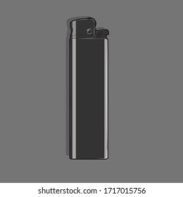 A black lighter is a portable device used to create a flame