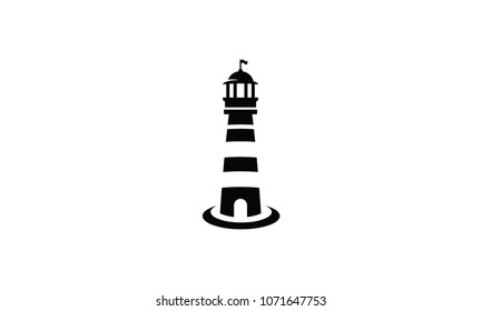 Black Lighthouse Logo