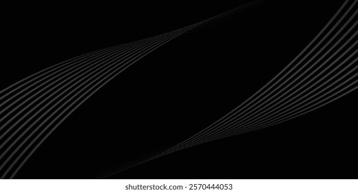 Black lighting background with diagonal stripes. Vector abstract background