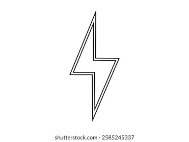 Black lightning bolt icon on white background