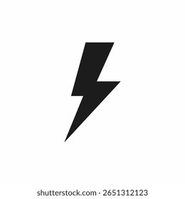 Black lightning bolt icon on white background