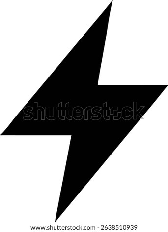 Black lightning bolt icon on black background