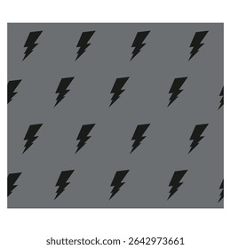 Black Lightning Bolt Pattern Grey Background
