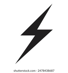 Black lightning bolt. Thunderbolt icons . Black charge symbol. Thunderbolt icon . Energy symbol. Lightning bolt sign . vector illustration.