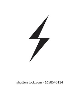 Black lightning vector. Can be used for icons.