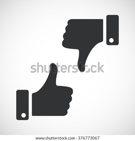 Black like and dislike icons set. Black pictograms set. Modern flat design concepts for web banners, website, printed materials, infographics. Creative vector illustration