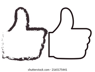 Schwarz wie Handsymbol auf weißem Hintergrund.