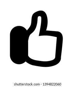 Black like hand icon vector illustration