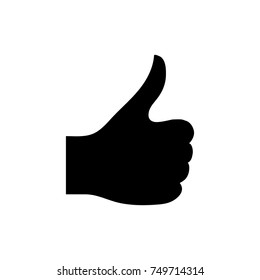  black like icon on a flat design style, suitable for web site, logo, app