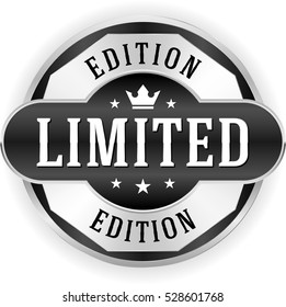 Black Limited Edition Button Badge Silver Stock Vector (Royalty Free ...