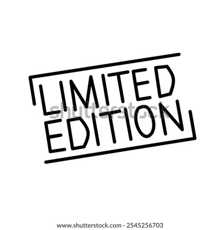 Black "limited edition" text design
