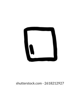 black line abstract doodles element