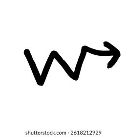 elemento de rabiscos abstrato de linha preta