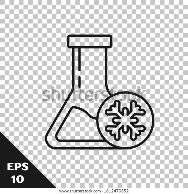Black line\
Antifreeze test tube icon isolated on transparent background. Auto\
service. Car repair.  Vector\
Illustration