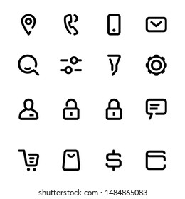 Black line application icon for ui