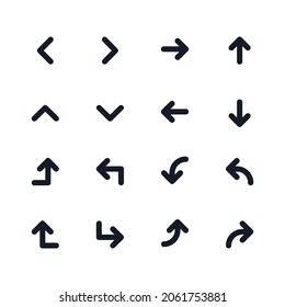 Diseño de icono de flecha de línea negra para su trabajo