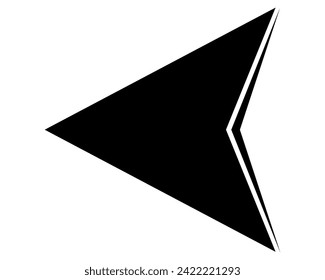 Black line arrow stripe series. vector arrow icon
