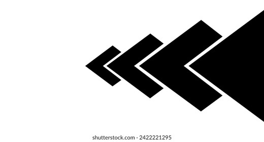 Black line arrow stripe series. vector arrow icon