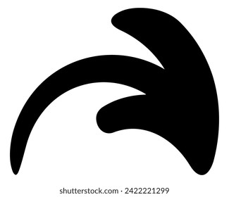 Black line arrow stripe series. vector arrow icon