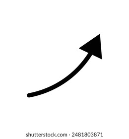 black line arrow vector icon