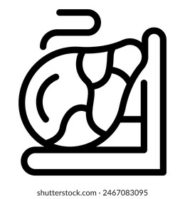 Black line art icon showcasing a stylized figure in motion, suitable for active lifestyle themes