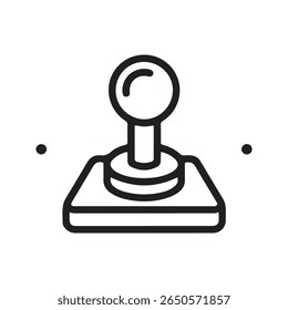 Linha preta Art Joystick Ícone controlador de jogo preto e branco