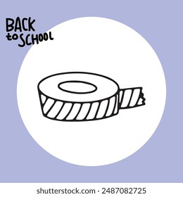 black line back to school element design