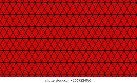 Black line background decorative red color triangle pattern geometric linear design perfect for digital backgrounds, textiles, or modern abstract decor.
