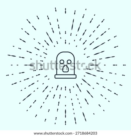 Black line Balaclava icon isolated on grey background. A piece of clothing for winter sports or a mask for a criminal or a thief. Abstract circle random dots. Vector