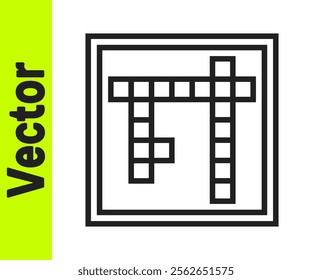 Black line Bingo icon isolated on white background. Lottery tickets for american bingo game.  Vector