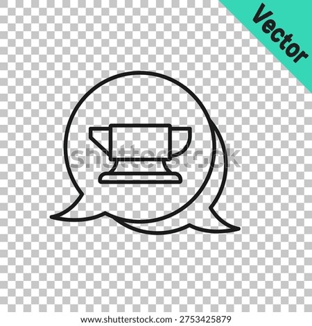 Black line Blacksmith anvil tool icon isolated on transparent background. Metal forging. Forge tool.  Vector
