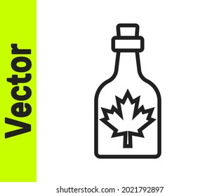 Frasco de jarabe de arce aislado en fondo blanco.  Vector
