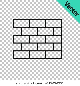 Black line Bricks icon isolated on transparent background.  Vector - Powered by Shutterstock - Get 15% off with code: PIKWIZARD15
