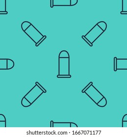 Icono Bullet de línea negra aislado sin fisuras en fondo verde. Ilustración vectorial