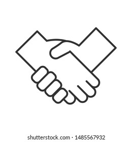 Black line busines friendship icon