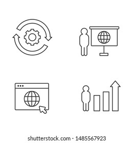 Black line busines icon pack