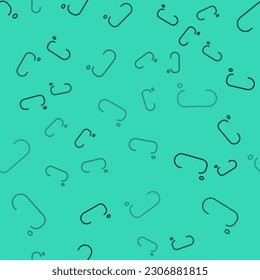 Black line Celsius icon isolated seamless pattern on green background.  Vector Illustration